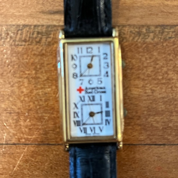 Accessories - Beautiful Unisex American Red Cross Gold and Black Watch, needs new battery